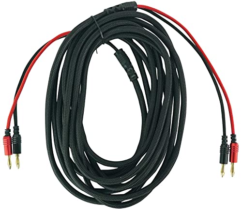 Rockville BN20 20' 14 AWG OFC Copper Banana to Banana Braided Speaker Cable | 100% OFC, Gold-Plated Connectors, Soft-Touch Jacket, Pro Audio, Home Theater / Live Performance, Corrosion-Resistant - style: 20 Foot