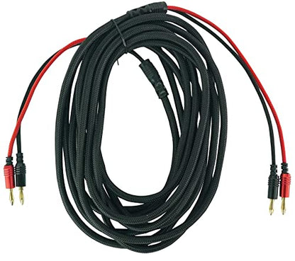 Rockville BN20 20' 14 AWG OFC Copper Banana to Banana Braided Speaker Cable | 100% OFC, Gold-Plated Connectors, Soft-Touch Jacket, Pro Audio, Home Theater / Live Performance, Corrosion-Resistant - style: 20 Foot