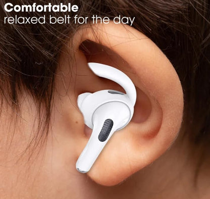 Soft Silicone in-Ear Eartips Earhooks for AirPods 1/2 Generation，Anti-Slip Anti Fall Earphone Skin Case Ear Hook Earpads Ear Tips Protector for AirPods Pro 2 3 4 Accessories (Black, forairpods pro2)