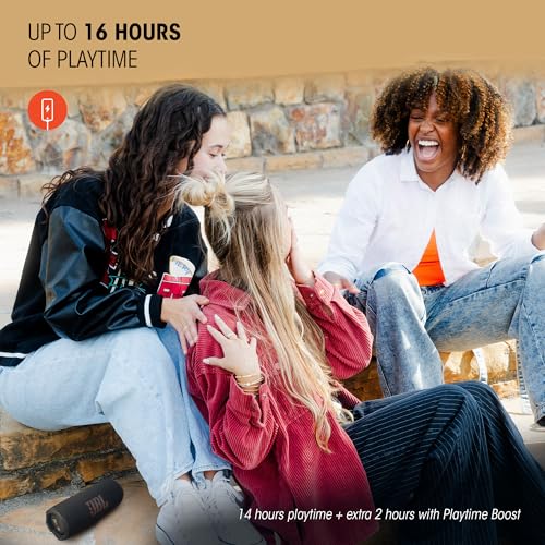 JBL Flip 7 Portable Bluetooth Speaker, Waterproof and Drop-Proof - Blue | Up To 16 Hours Playtime, IP68 Dustproof Build, Clip-On Loop, USB C Lossless Audio, Links With Other Speakers For Outdoor Use - color: Blue
