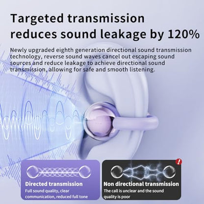 ASHATA Earbuds, Wireless Workout Headphones LED Digital Display Touch Control with Noise Canceling Mic, for Running Swimming Outdoor Sports (Purple)