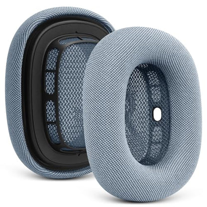 Upgraded Ear Cushions for Apple AirPods Max, Mesh Ear Pads Replacement | Air Pods 1 & 2 Over-Ear Headphones Ear Cups with Original Silicone Design (Light Blue) - color: Light Blue