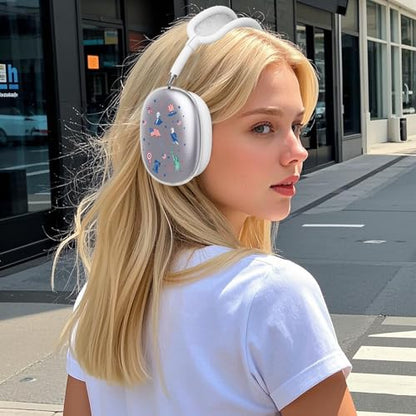 for AirPods Max 2/1 Headphones 4th of July Patriotic Ear Covers | American Flag Clear Ear Cups Cover | White Silicone Ear Pad Case Headband Cover for Apple AirPods Max 2/1 (2026/2024/2020) - color: American Flag A