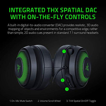 Razer Kraken Ultimate RGB USB Gaming Headset + Base Station V2 Chroma Bundle: Classic Black - style: Ultimate Edition