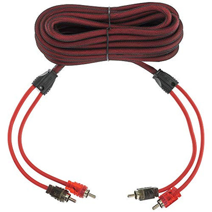 DS18 R20 RCA Ultra Flex Stereo Cable - 2-Male to 2-Male, Digital & Analogue, Supports (Amplifiers, AV Receivers, Hi-Fi) (20 Feet) - size: 20 Feet