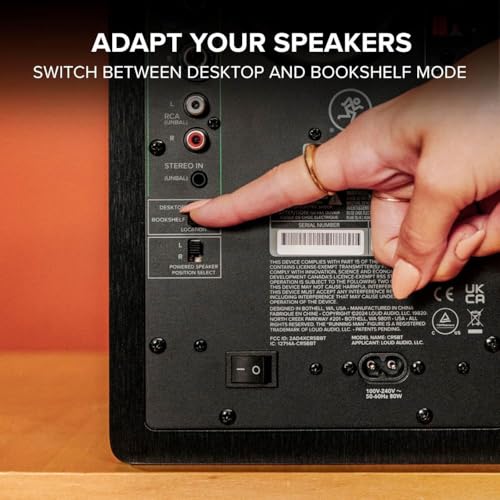Mackie CR3.5 Creative Reference Powered 3.5" Studio Monitors Pair Black Bundle with Hosa Stereo 1/4" Male Phone to 1/4" Male Phone TRS Cable 10, Auray IP-S Isolation Pad for Studio Monitor (2-Pack)