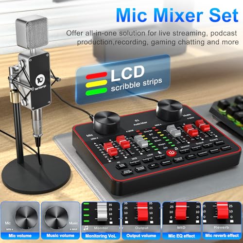 neculogy Podcast Equipment Bundle, BM-800 Condenser with Voice Changer, Recording Studio Package - Podcast Microphone Bundle for Laptop, Streaming/Live Broadcast/YouTube Recording