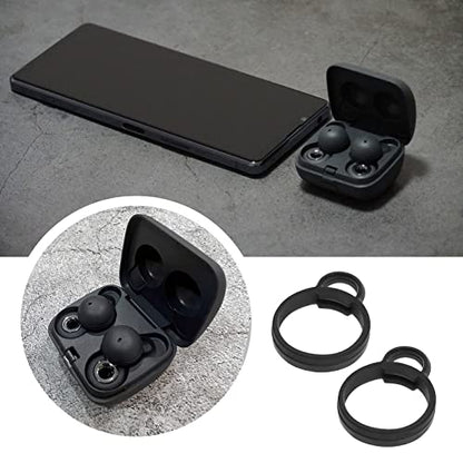Create idea 5 Pairs Silicone Ear Tips Compatible with Sony LinkBuds WF-L900 Earphones Ear Hooks Earbud Cap Non-Slip Earbuds Wingtips Accessories XS S M L XL 5 Sizes Black