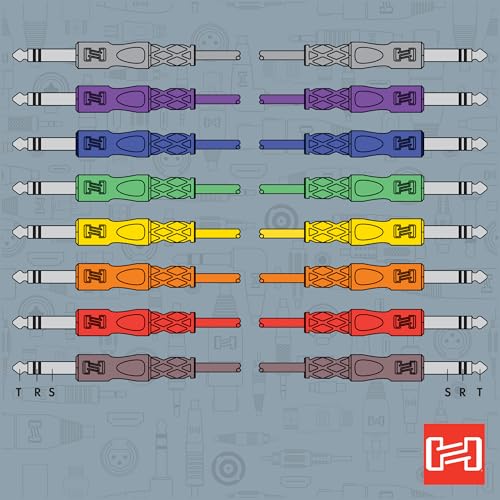 Hosa CSS-890 1/4-inch TRS Male to 1/4-inch TRS Male Patch Cable 8-Pack - 3 Foot