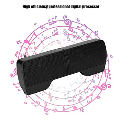 F&Yard Laptop Speakers USB Powered Wired Monitor Soundbar with Screen Clip and Wire Controller for Monitor Notebook Tablets TV