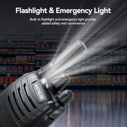 Retevis H777D Walkie Talkies with LCD Screen(10 Pack) | for Restaurant, Retail, Warehouse, School,Durable, Portable, FRS, Rechargeable, Emergency Alarm, License Free,USB-C - style: With LCD Screen