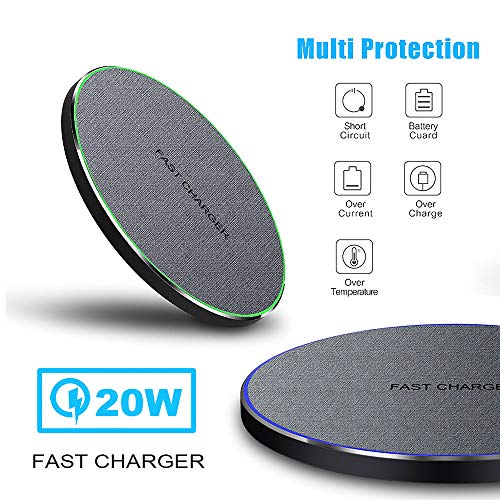 20W Fast Wireless Charger Pad,USB-C Wireless Phone Charging Station | Metal Frame Design,[20W SUPER Fast Charging] Wide Compatible with iPhone 17-11/Airpods,Samsung Galaxy/Buds,LG/Pixel -Gray - color: Gray