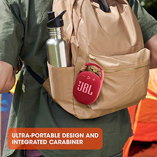 JBL Clip 4 - Portable Bluetooth speaker with a built-in battery, IP67 waterproof and dustproof, Compact size and great sound. - Black - color: Black, style: Clip4