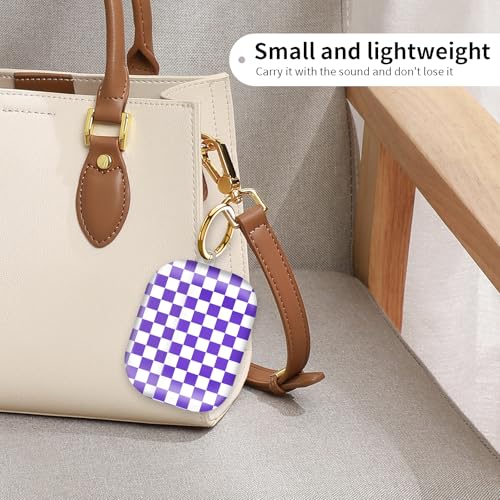 Compatiable for AirPod Pro 2nd/1st Generation Case,Lightweight & Durable Resistant Hard Case with Keychain,Stylish Design AirPod Case Cover for Women(Purple Checker) - color: Purple Checker