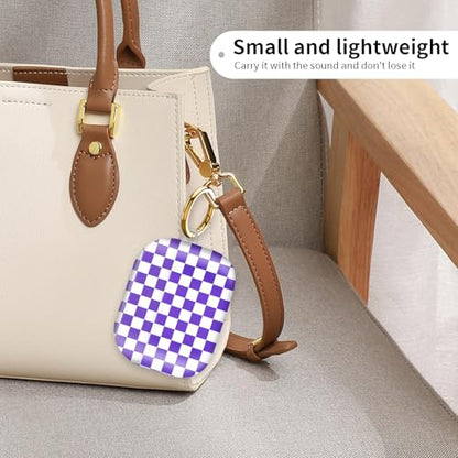 Compatiable for AirPod Pro 2nd/1st Generation Case,Lightweight & Durable Resistant Hard Case with Keychain,Stylish Design AirPod Case Cover for Women(Purple Checker) - color: Purple Checker