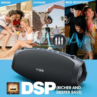 W-KING Bluetooth Speaker, 120W Peak IPX6 Outdoor Loud Portable Speakers
