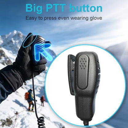 SAMCOM Walkie Talkie Shoulder Mic 2 Pin Remote Wire Shoulder Microphone