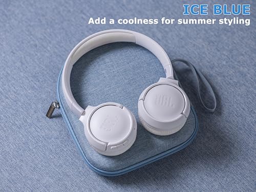 Ginsco Case Compatible with Sony WH-CH520 Wireless Headphones Bluetooth On-Ear Headset with Microphone, with JBL Tune 510BT/520BT/500BT Ultra-Slim Hard Shell Case for On Ear Headphones (Light Blue) - color: Light Blue