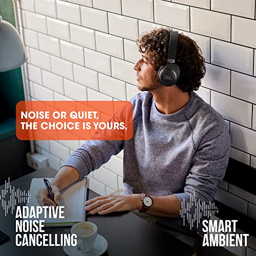 JBL Live 660NC - Wireless Overear Noise Cancelling Headphones, Signature Sound, Voice Assist, Up to 50Hrs of Battery with Speed Charging, Comfort-fit Fabric Headband & Carrying Pouch, (Pack of 2) - color: Black, size: Medium (Pack of 2)