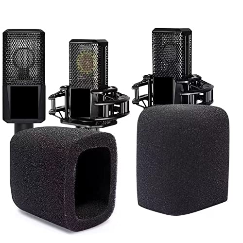 custom microphone cover Windshield foam cover microphone isolation shield Anchor Interview Headphones Windproof (rectangle) - size: rectangle