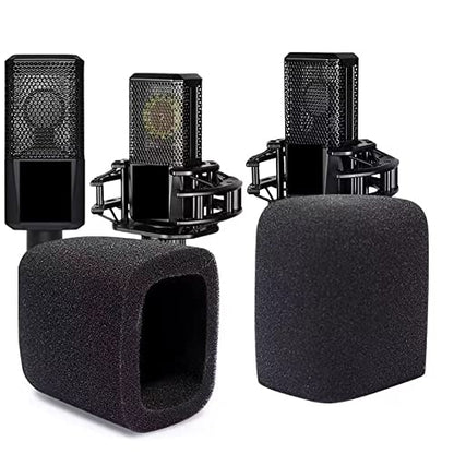 custom microphone cover Windshield foam cover microphone isolation shield Anchor Interview Headphones Windproof (rectangle) - size: rectangle