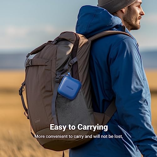 UGREEN Earbud Case, Waterproof Earphone Case Pouch Compatible with AirPods Pro Headphone Case Holder with Stainless Steel Carabiner, for Headphones, Earbuds, SD Memory Card, Camera Chips, Blue - color: Blue