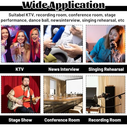 400 Pcs Microphone Cover Disposable Non-Woven Microphone Windscreen Protective Cap Karaoke Mic Cover for KTV Home Karaoke Bar News Interview, Black