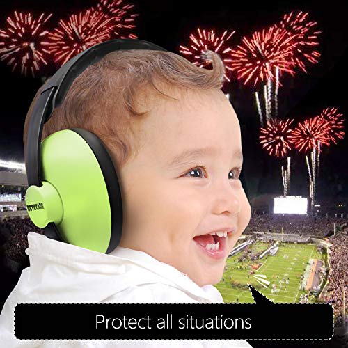 BBTKCARE Baby Ear Protection Noise Cancelling HeadPhones for Babies for 3 Months to 3 Years (Green) - color: Green
