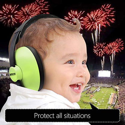 BBTKCARE Baby Ear Protection Noise Cancelling HeadPhones for Babies for 3 Months to 3 Years (Green) - color: Green