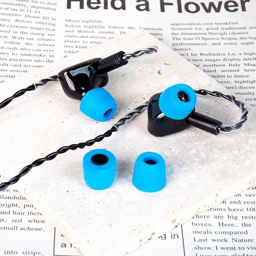 4 Pairs/8 PCS Foam Earbud Tips, KZ ZS10 PRO Replacement Memory Foam IEM Tips, Soft in Ear Monitor Eartips for 5mm-6.5mm Headphones, ZS10 PRO X, ZSN PRO X, EDX PRO, CCZ Melody, ZS12 PRO X (Medium)