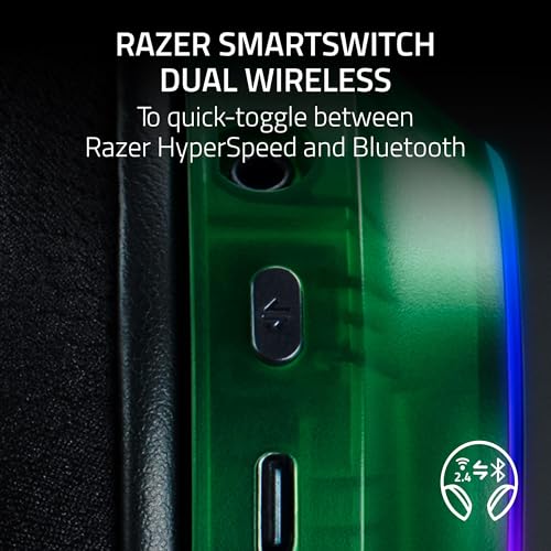 Razer Barracuda X Chroma Wireless Gaming Headset, Phantom Green | 2.4GHz Wireless & Bluetooth, Lightweight, RGB, 40mm Drivers, Cardioid Mic, 70 Hr Battery - color: Phantom Green