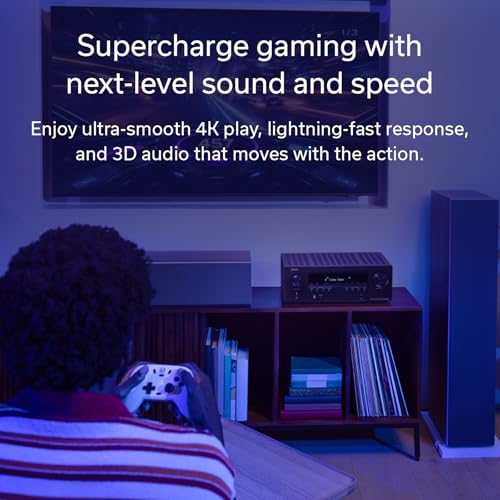 Denon AVR-S980H 7.2-Channel Receiver, Bluetooth, Wi-Fi & HEOS | HEOS Multi-Room Streaming, Dolby Atmos & DTS:X, 90WPC, 8K/60Hz & 4K/120Hz Video Support, HDMI eARC, Amplifier for Home Audio - style: AVR-S980H