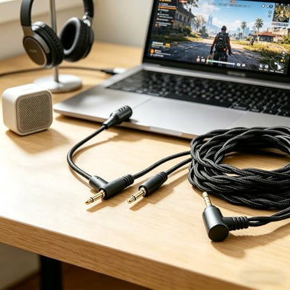Voice Call Microphone Boom Cable,Dual 3.5mm Voice Gaming Cable,High Purity Oxygen Free Copper AUX Cord Compatible with Hifiman HE4XX HE-350 HE560 Sony MDR Z1R for Studio Audiophile 3.5mm 6.5ft - style: 3.5mm Boom mic