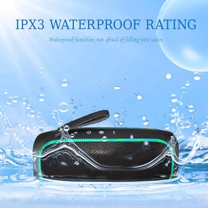 Portable Bluetooth Speakers Long-Lasting Wireless Bluetooth Speaker with Bluetooth 5.3 Technology All-Around Wireless Speaker Black - color: Black
