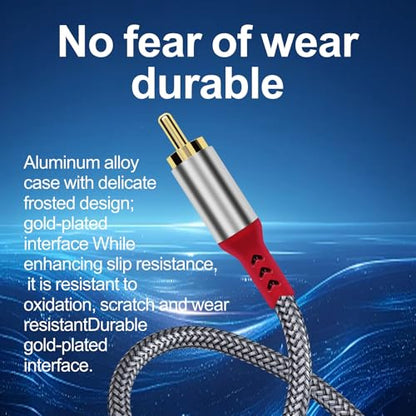 3.5mm Female to 2 RCA Male Stereo Cable, RCA to 3.5mm Female Audio Adapter Gold Plated Y Splitter Flexible Metal Shell Aux Cord for Smartphones,TV,Tablets,Speakers,MP3,DVD,Home Theater 1.15FT