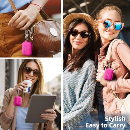 Lerobo for AirPods Pro 3 Case, Flower Engraved Soft Silicone Cover, Rose Pink - color: A-Rose Pink, size: AirPods Pro 3 Case