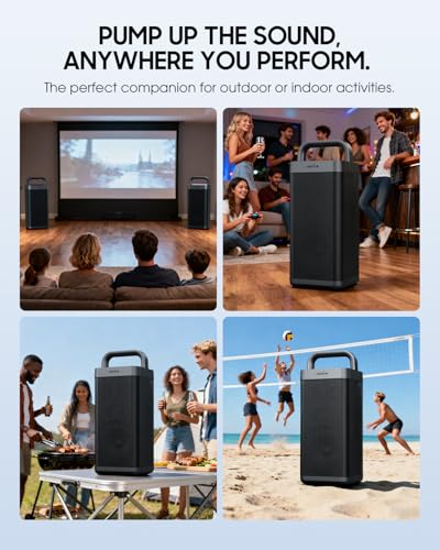 comiso Portable Bluetooth Speaker, Deep Bass, 150W Peak, IPX6 Waterproof