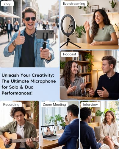 ZealSound Mini Wireless Lavalier Microphone for iPhone, iPad & Android - color: Black