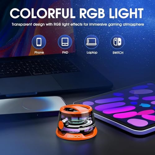 G200 Black Mini Magnetic Bluetooth Speaker with Kickstand | IPX4 Waterproof, Full-Range Stereo Sound, TWS Pairing, RGB Lights, Grad Gift, Travel, Cycling, Hiking, Golf, Gym Yoga, Beach - color: Black