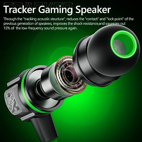 Gaming Earbuds Wired, USB C & 3.5mm Dual Plug in Ear Headphones with Mic and Volume Control for Small Ears, Stereo Bass Noise Isolating Earphones for PC/PS4/PS5/Xbox Series/Switch/Sleep/Sport/Workout | Volume Control,Stereo Bass,Noise Isolating,Earphones