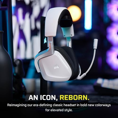 Corsair Void v2 Wireless Bluetooth PC PS5 Switch Gaming Headset – Dual Tone - color: Black and White