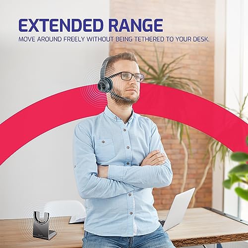 Poly Voyager 4310 - UC Wireless Bluetooth Mono Headset (USB-C) Teams with Charge Stand - Bundled with GTW Microfiber Cloth - Compatible with Deskphone, PC/Mac, Works with Zoom, RingCentral, Vonage