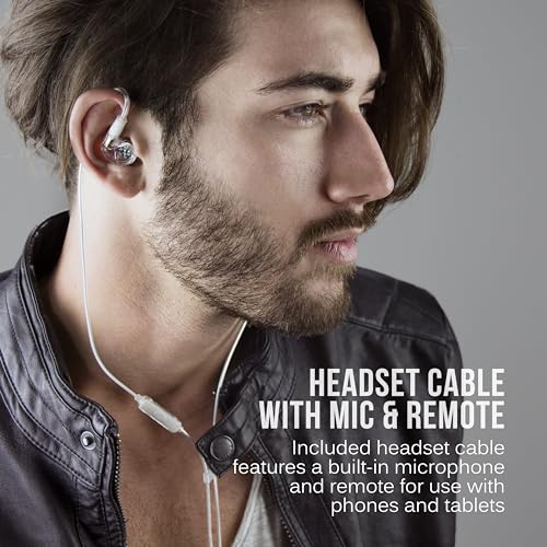 MEE audio M6 PRO 2nd Generation Universal-Fit Noise-Isolating Musicians’ in-Ear Monitors with Detachable Cables (Clear) - color: Clear, style: In-Ear Monitors