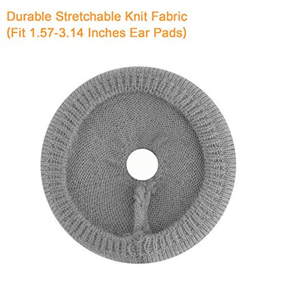 Earpads Sweater Cover Protectors with Knit Fabric for Beats Solo 3/2, Solo HD/Mixr/EP Headphones and Other Headsets with 1.57-3.14 Inch Ear Cushions [ 2 Pairs ] (Grey)