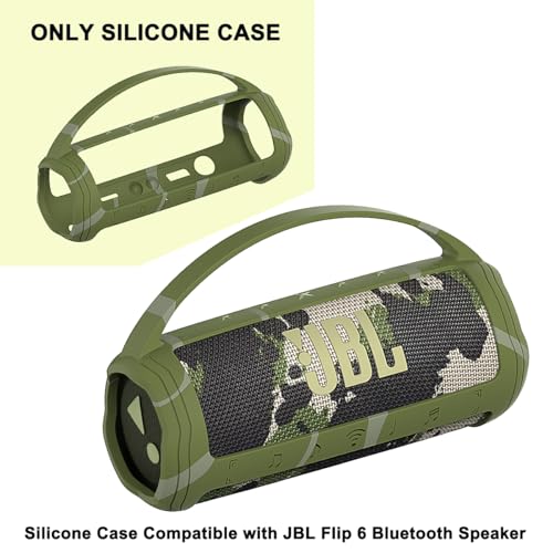 JCHPINE Silicone Cover Case for JBL Flip 6 Portable Bluetooth Speaker - color: Camo