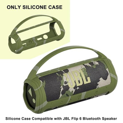 JCHPINE Silicone Cover Case for JBL Flip 6 Portable Bluetooth Speaker - color: Camo