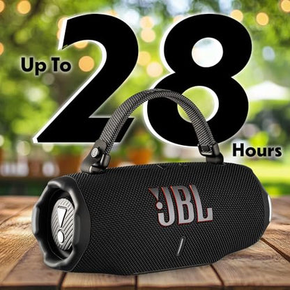 JBL Charge 6 Portable Bluetooth Speaker (Black) | IP68 Waterproof, DustProof, and DropProof, Outdoor Wireless Audio |28Hrs Playtime + Travel Case Bundle - color: Black