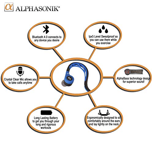 Alphasonik Premium In Ear Alpha Bass Noise Isolating Headset Earphones/Earbuds/Headphones with Stereo Microphone & Remote Control Made for Apple iPhone iPad iPod Samsung Galaxy Android Smartphones - style: Silver
