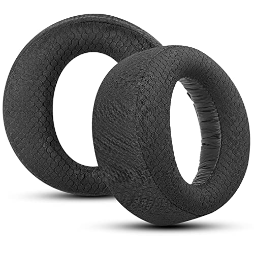 GVOEARS Ear Pads Cushions Replacement for Sony PlayStation 5 PS5 Pulse 3D Wireless Headset (Breathable Mesh Fabric) - color: Matte Black-Mesh