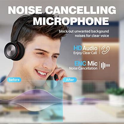 MAIRDI Phone Headset for Cell Phone, PC Laptop Headset with Microphone Noise Canceling, Telephone Headphone 3.5mm Jack for Office Work Computer Teams Video Conference - style: Duo 890D